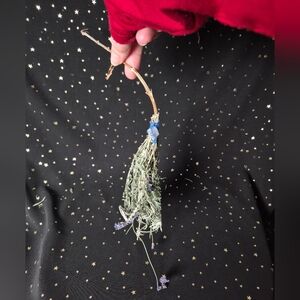 Handcrafted Lavender and Blue Floral Hanging Decor